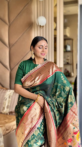 Soft Silk Piachwai Paithani Lace Saree